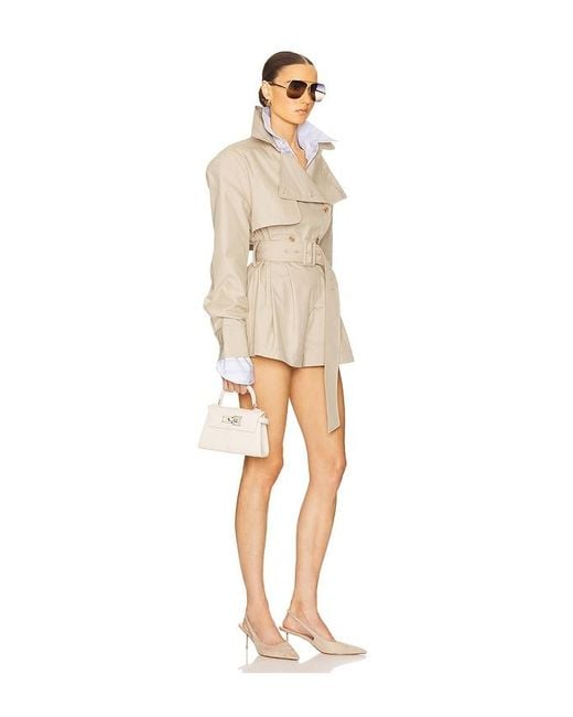 Helsa Natural The Short Trench Jumpsuit