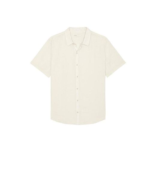 Onia White Jack Air Linen Shirt for men