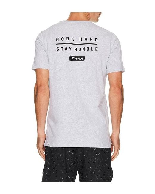Legends White Work Hard Aviation Tee for men
