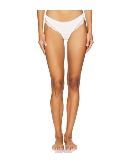 KAT THE LABEL White Arabella Thong
