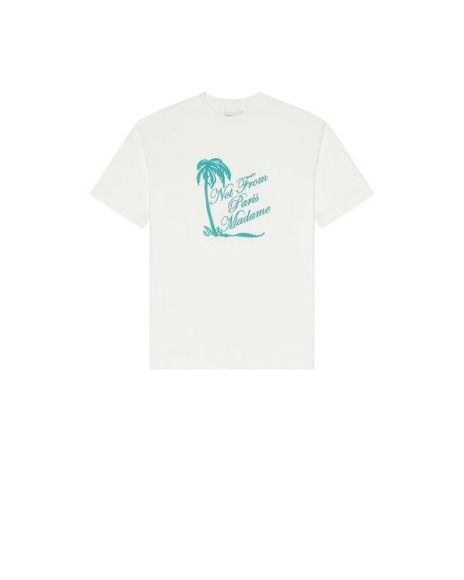 Drole de Monsieur White T-Shirt Slogan Palmiers for men
