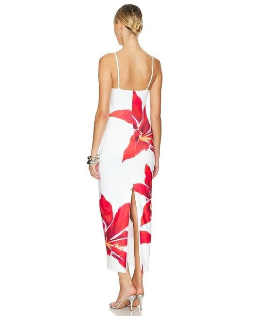Runaway the Label Red Deia Midi Dress