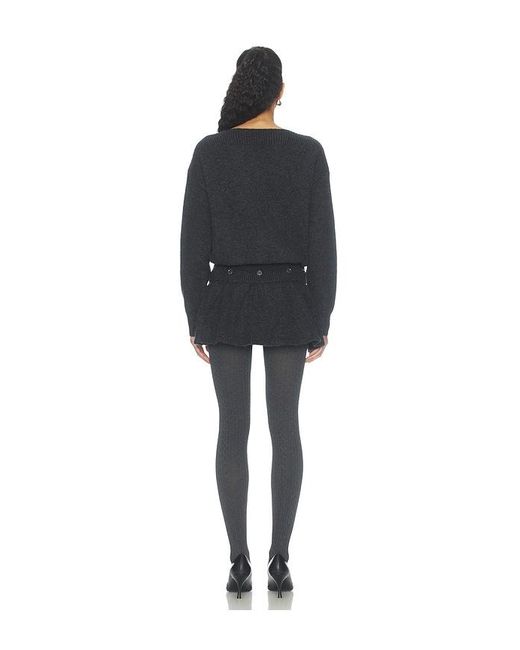 Source Unknown Black Pullover Mit Schösschen Corinth