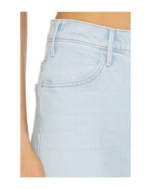 Mother Blue The Hustler Roller Skimp Fray Jeans