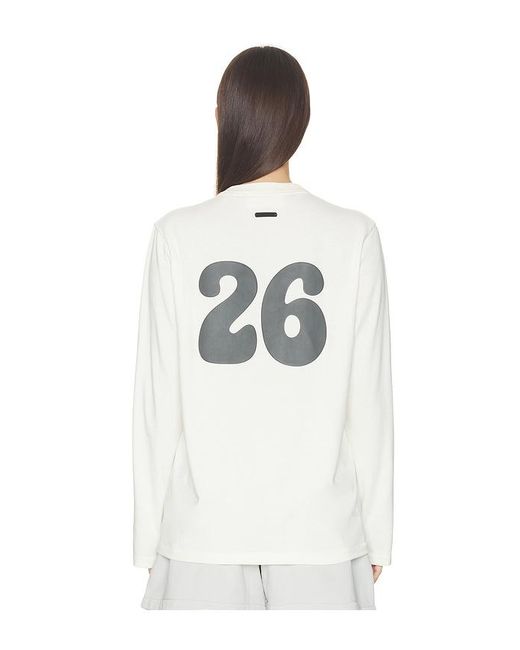 Fear Of God White Classic Fit Long Sleeve Tee