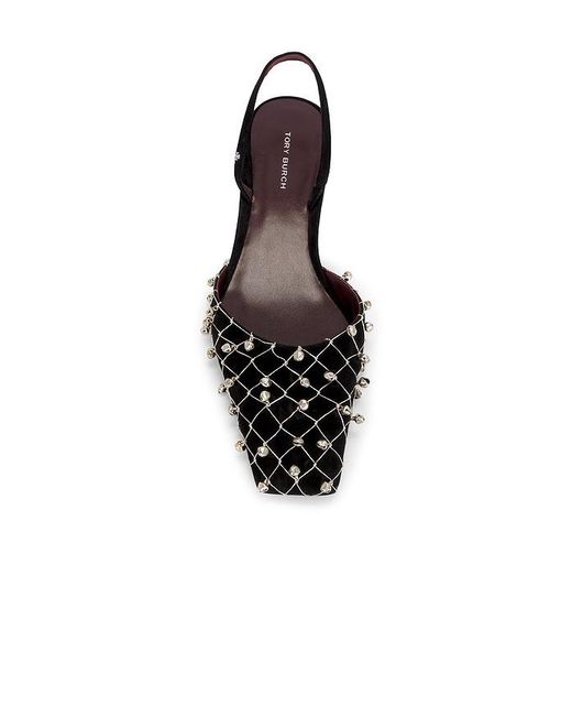 Tory Burch Black Bell Slingback Heel