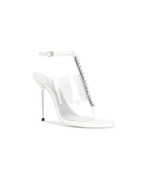 Paris Texas White Lidia T-Strap Sandal