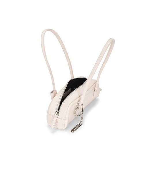 MARGE SHERWOOD White Soft Boston East West Mini Shoulder Bag
