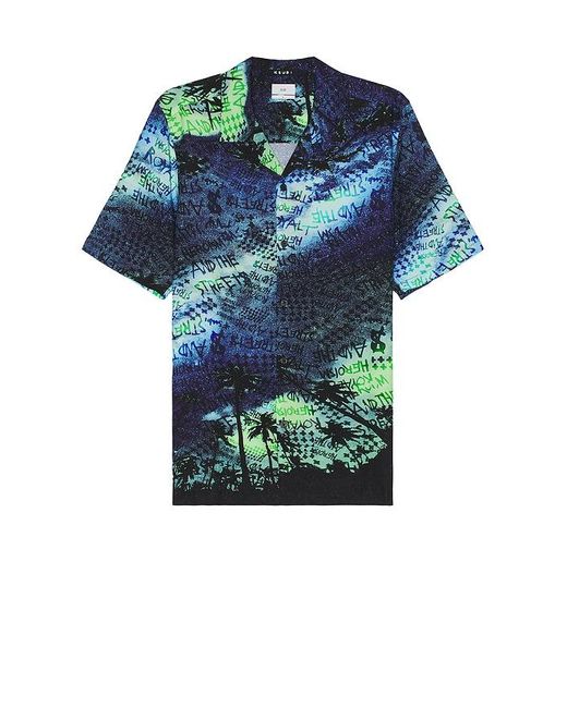 Ksubi Blue Space Palm Resort Shirt for men