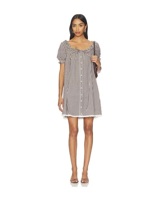 WeWoreWhat Multicolor Puff Sleeve Button Up Mini Dress