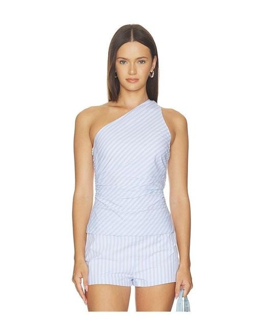 ALL THE WAYS White Malia Asymmetrical Top