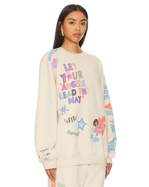 The Mayfair Group Natural Angels All Around You Crewneck