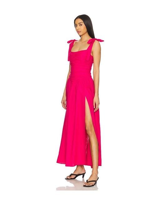Bardot Pink Mirelle Linen Maxi Dress