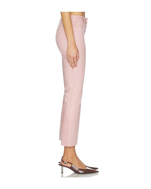 L'Agence Pink Kendra High Rise Crop Flare
