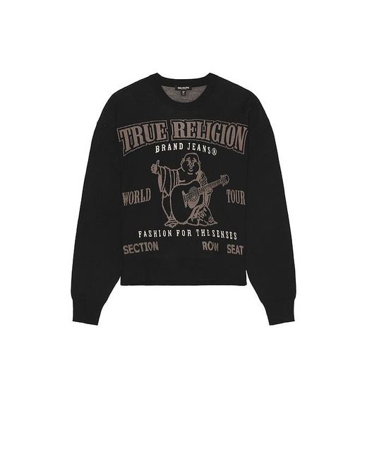 True Religion Black Cinched Srs Sweater for men