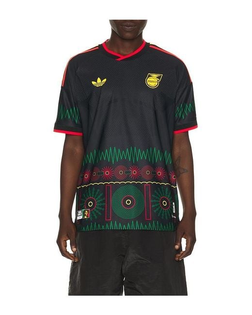Adidas Originals Black Jff Jamaica 26 Away World Cup Jersey for men