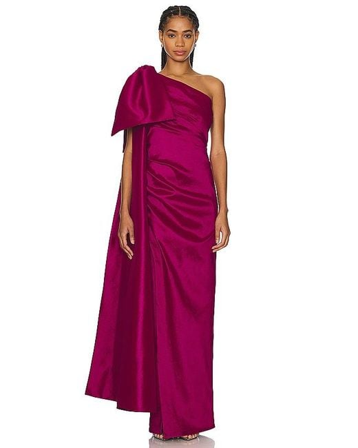 Rachel Gilbert Purple Alessandra Gown
