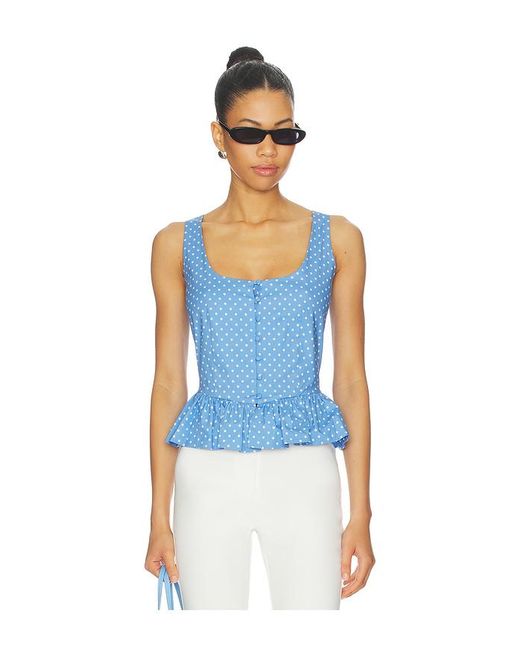 Haven Sleeveless Top En Color Azul Talla (También En Xs, S, M) Caroline Constas de color Blue