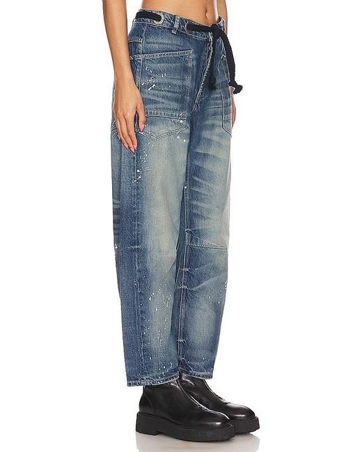 Free People Blue X We The Free Moxie Low Slung Pull Jeans