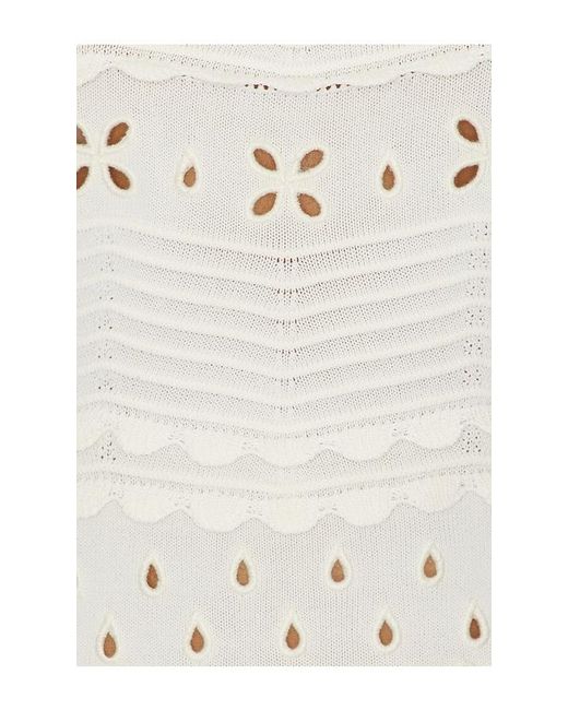 Ulla Johnson White Esme Eyelet Knit Camisole
