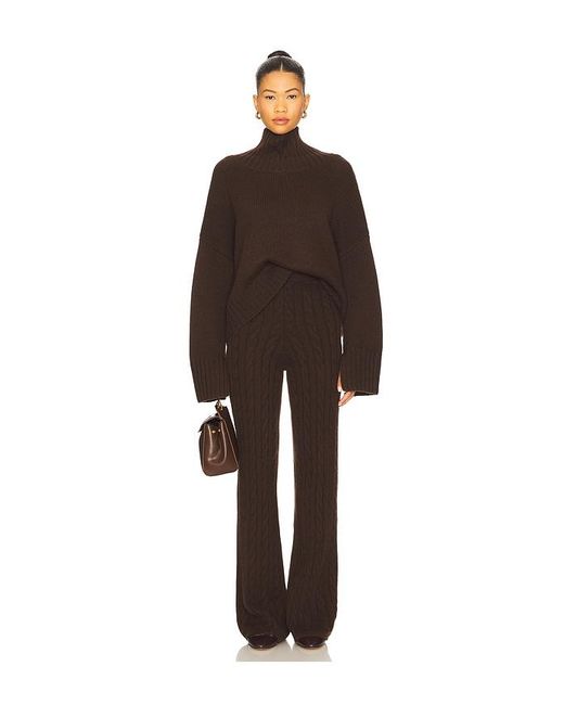 Soft Goat Brown Girlfriend Turtleneck Pullover