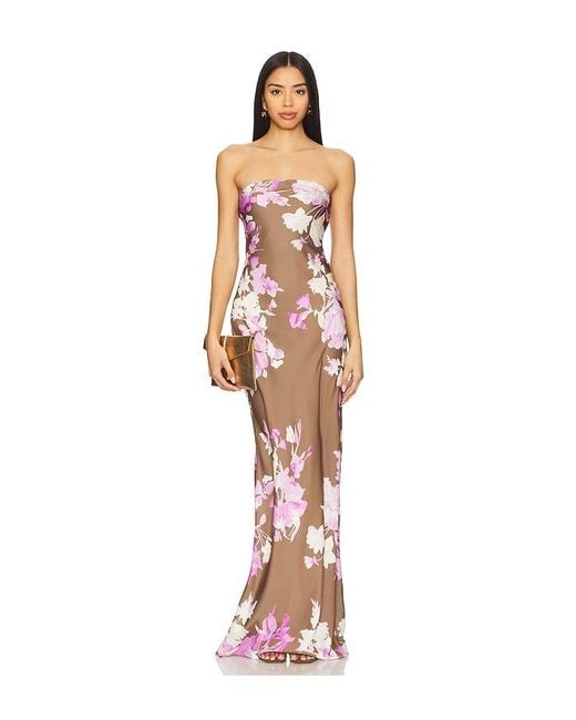 Rococo Sand Multicolor Maxi Strapless Dress