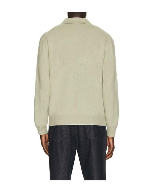 LE17SEPTEMBRE Green Brushed Cashmere Blend Polo Sweater for men