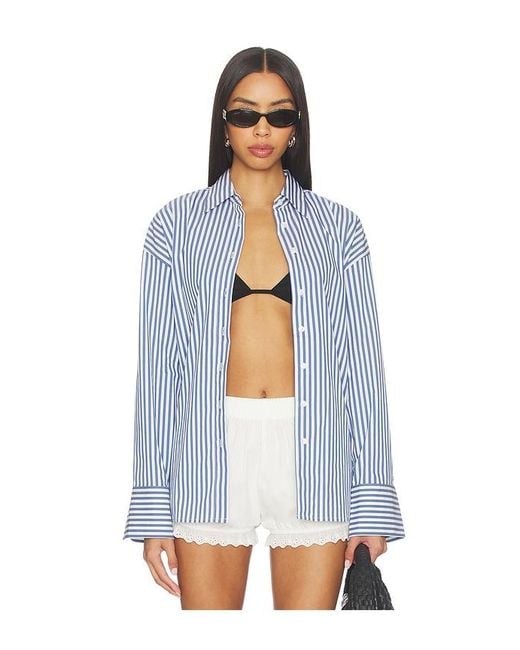 GOOD AMERICAN Blue Oversized Shirt