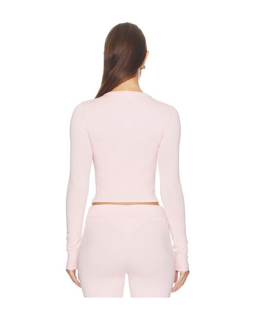 WellBeing + BeingWell Pink Florian Henley Top