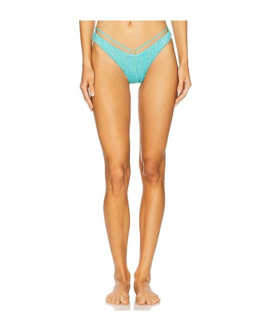 Luli Fama Blue Strappy Loop Brazilian Scrunch Bottom