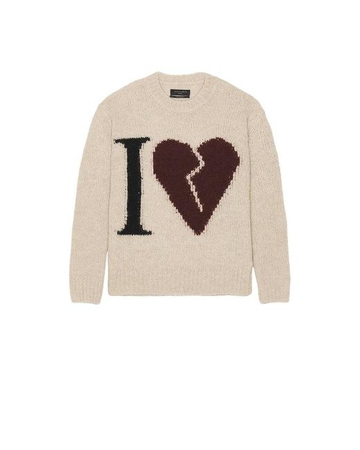 AllSaints Black Lover Crew Sweater for men