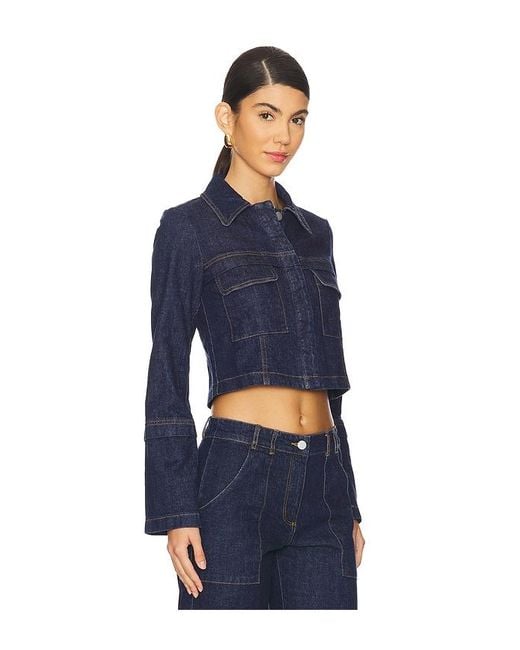 Amanda Uprichard Blue Cotton Denim Jacket