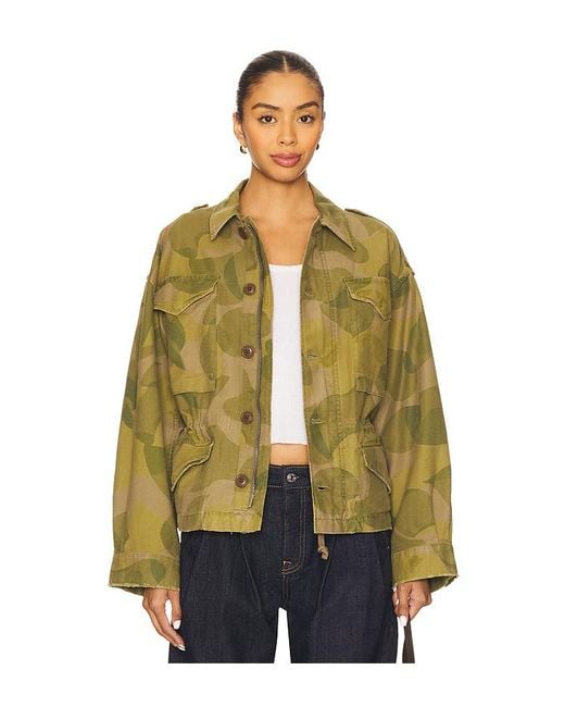 Polo Ralph Lauren Blue Printed Cropped Field Jacket