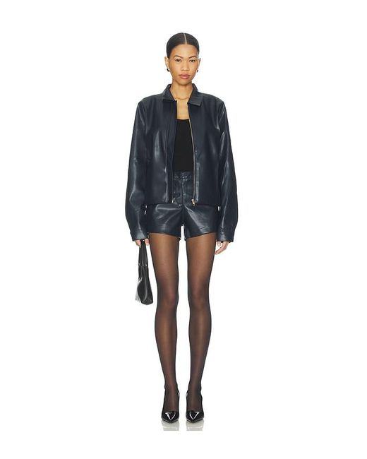 SNDY'S Blue Elle Benny Faux Leather Shorts
