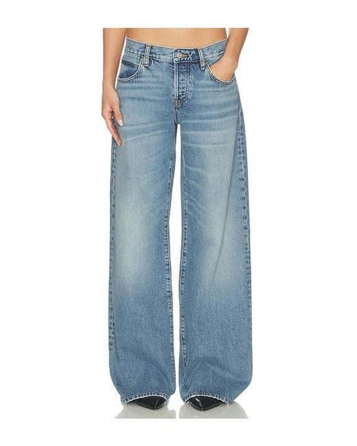 FRAME Blue X Alexandra Leclerc The Leo Low Rise Baggy Jean