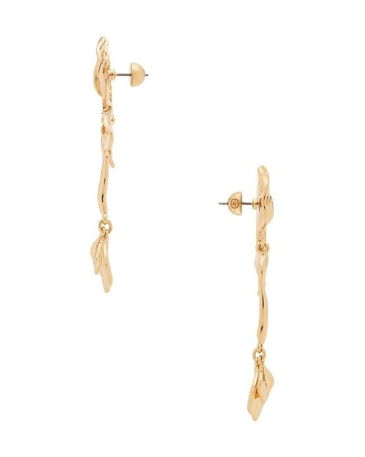 Ettika Metallic Petals Statement Earrings