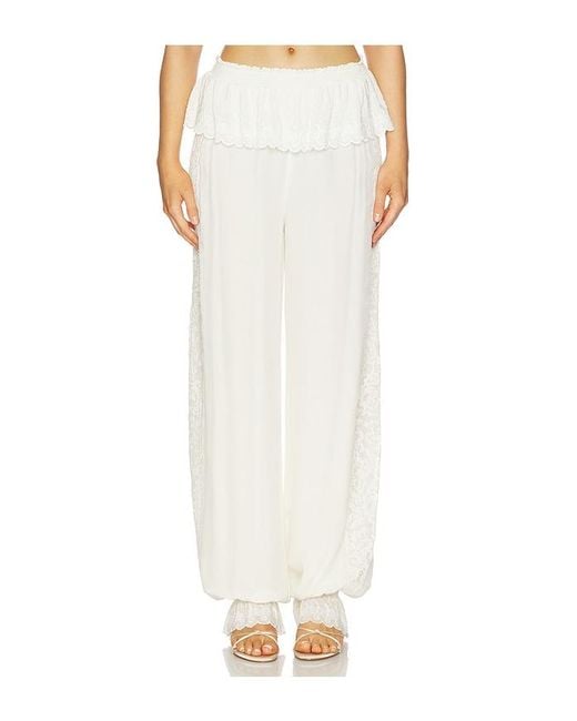 LoveShackFancy White Clyra Pants