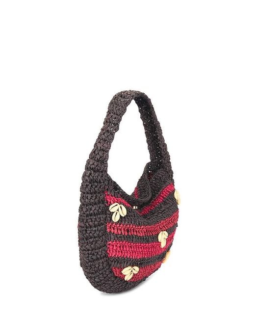 Free People Red Belize Shell Clutch