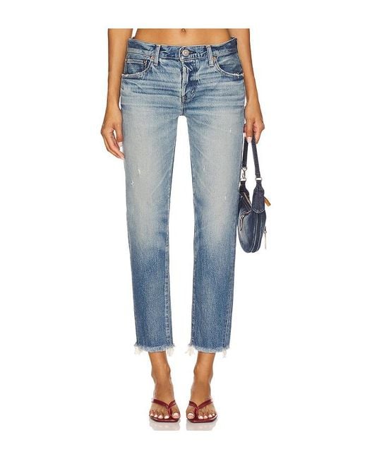 Moussy Bretton ストレート Blue