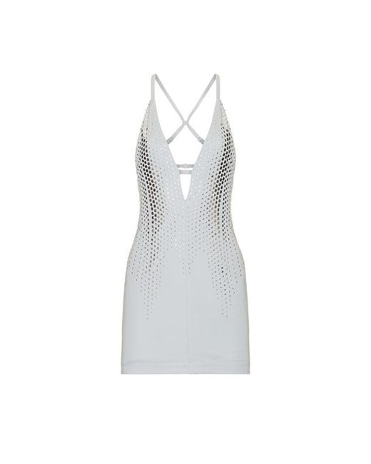 HAELO Gray Gradient Studded Dress