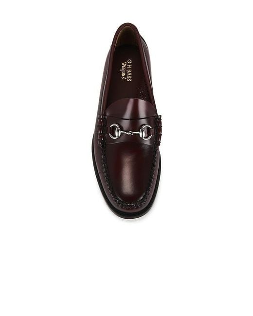 G.H.BASS Black Lincoln Bit Weejun for men