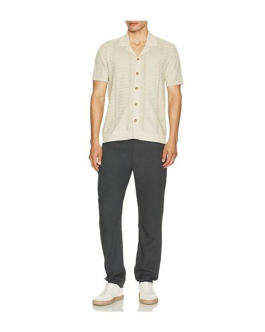 Faherty Brand Black Movement Linen 5 Pocket Pant for men