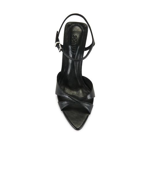 SCHUTZ SHOES Black Maxine Wedge Sandal