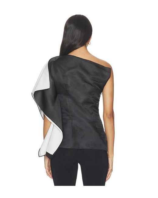 Rohe Black Sculptural Double Layered Top