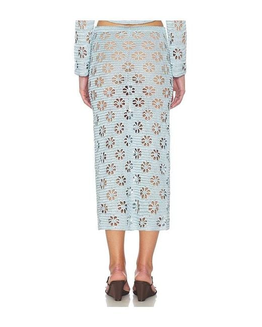 Calle Del Mar Multicolor Floral Crochet Skirt