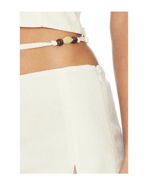 L'academie White 'Academie Kora Linen Mini Skort