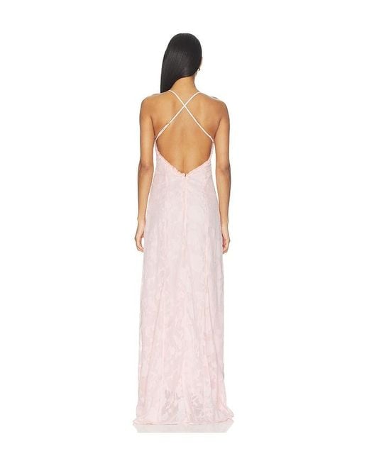Runaway the Label White Ellerby Frill Trim Maxi Dress