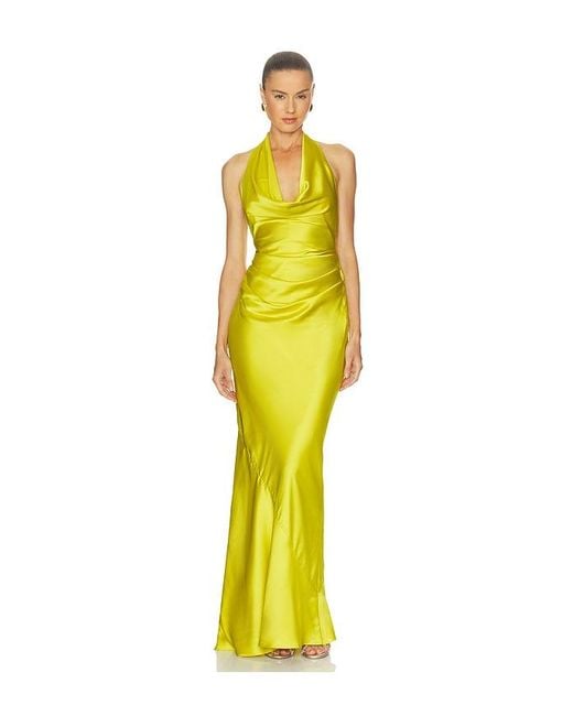 Nookie Yellow Penelope Drape Gown