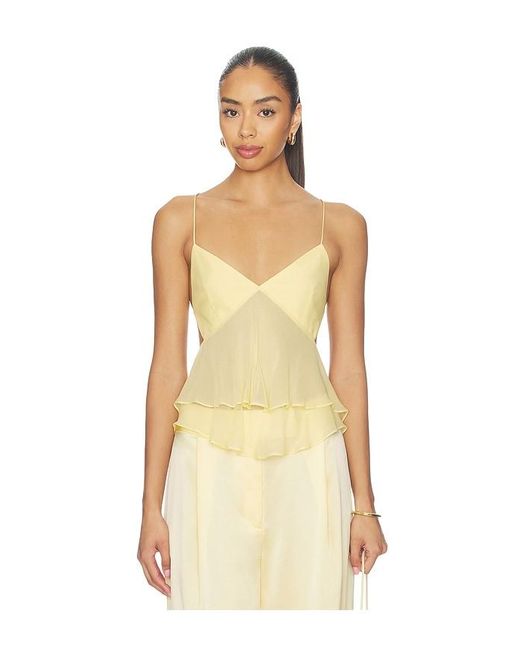 The Sei Natural Cut Out Ruffle Cami