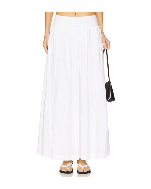 WeWoreWhat White Drop Waist Maxi Skirt